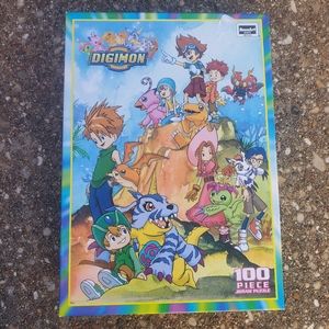 Digimon Digital Monsters 100 Piece Jigsaw Puzzle RoseArt Cartoon 2000 Toei